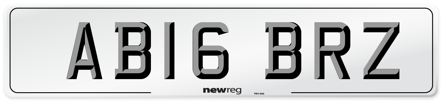AB16 BRZ Number Plate from New Reg